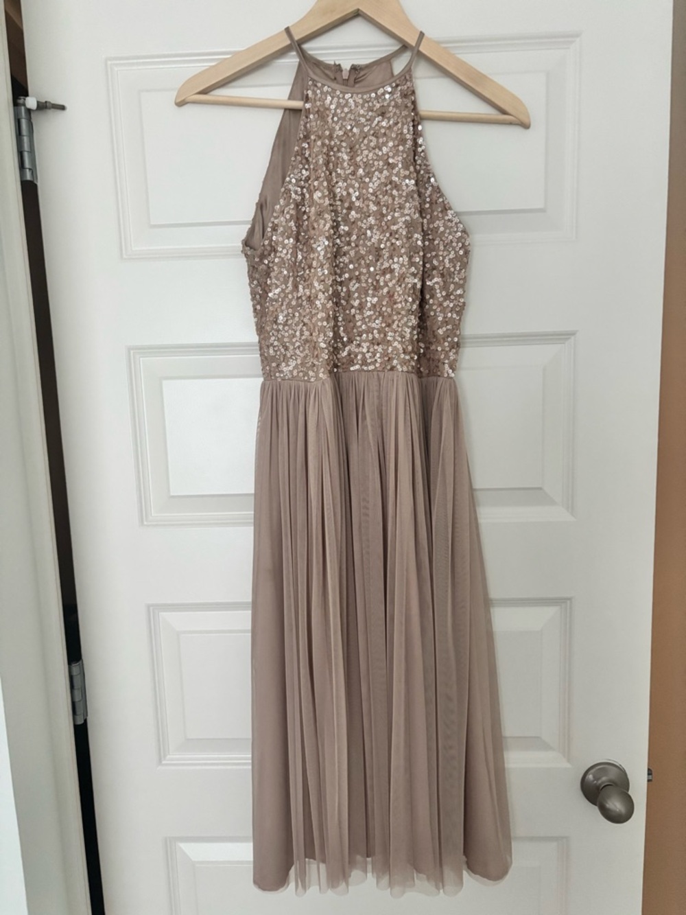 Maya Deluxe ASOS Sequin High Neck Cocktail dress Midi